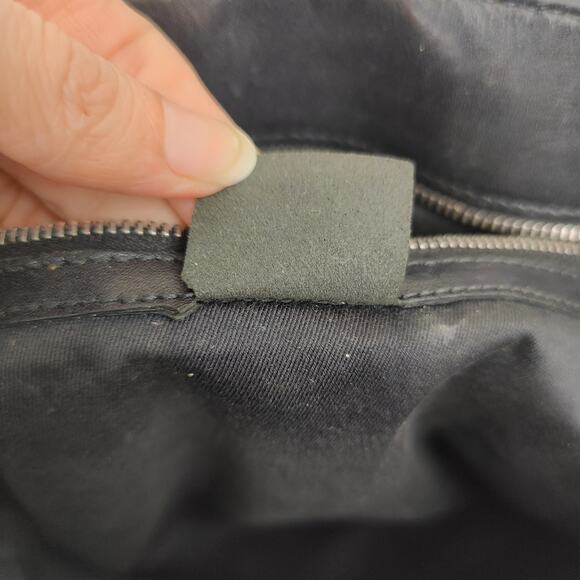 Gucci Black Monogram Shoulder Bag Black Canvas Leather Horsebit Bondage Tote - Picture 10 of 14